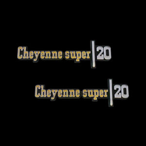 1973-76 Square Body Chevy Truck CHEYENNE SUPER 20 Fender Emblems
